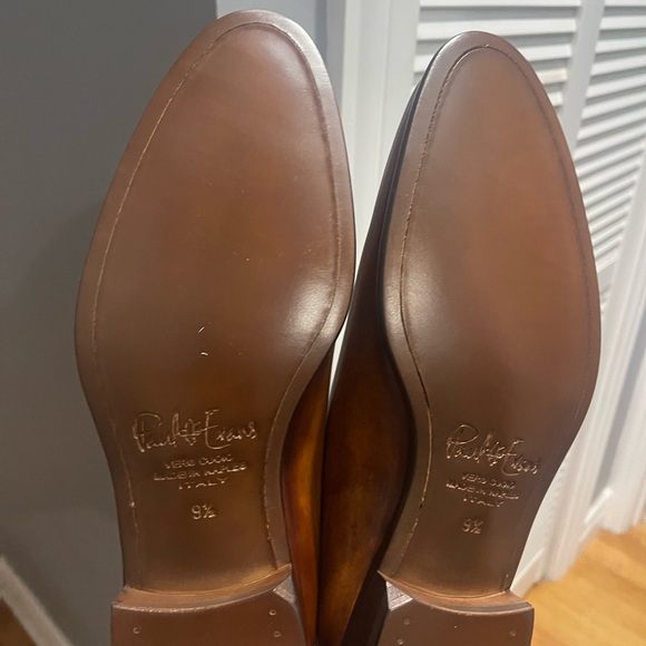 Paul Evans Havana Brown Vero Cuoio Tan Leather Wholecut Oxford shoes Sz 9.5 - Picture 9 of 14